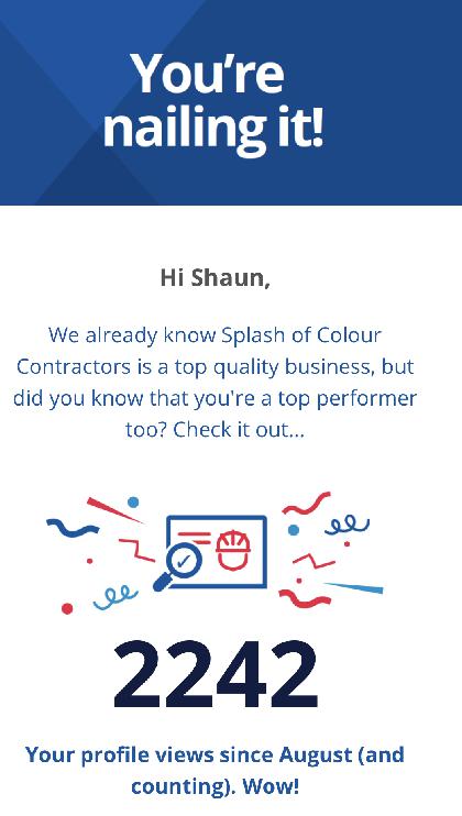 Splashofcolour Reputation is Growing day by day read this report from Checkatrade